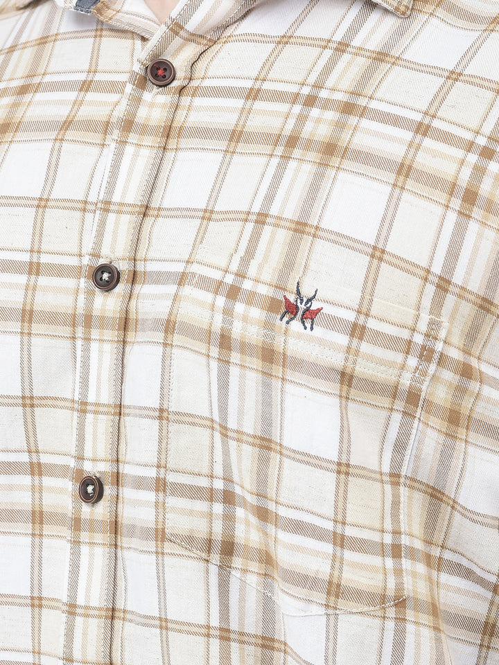  Beige Plaid Shirt