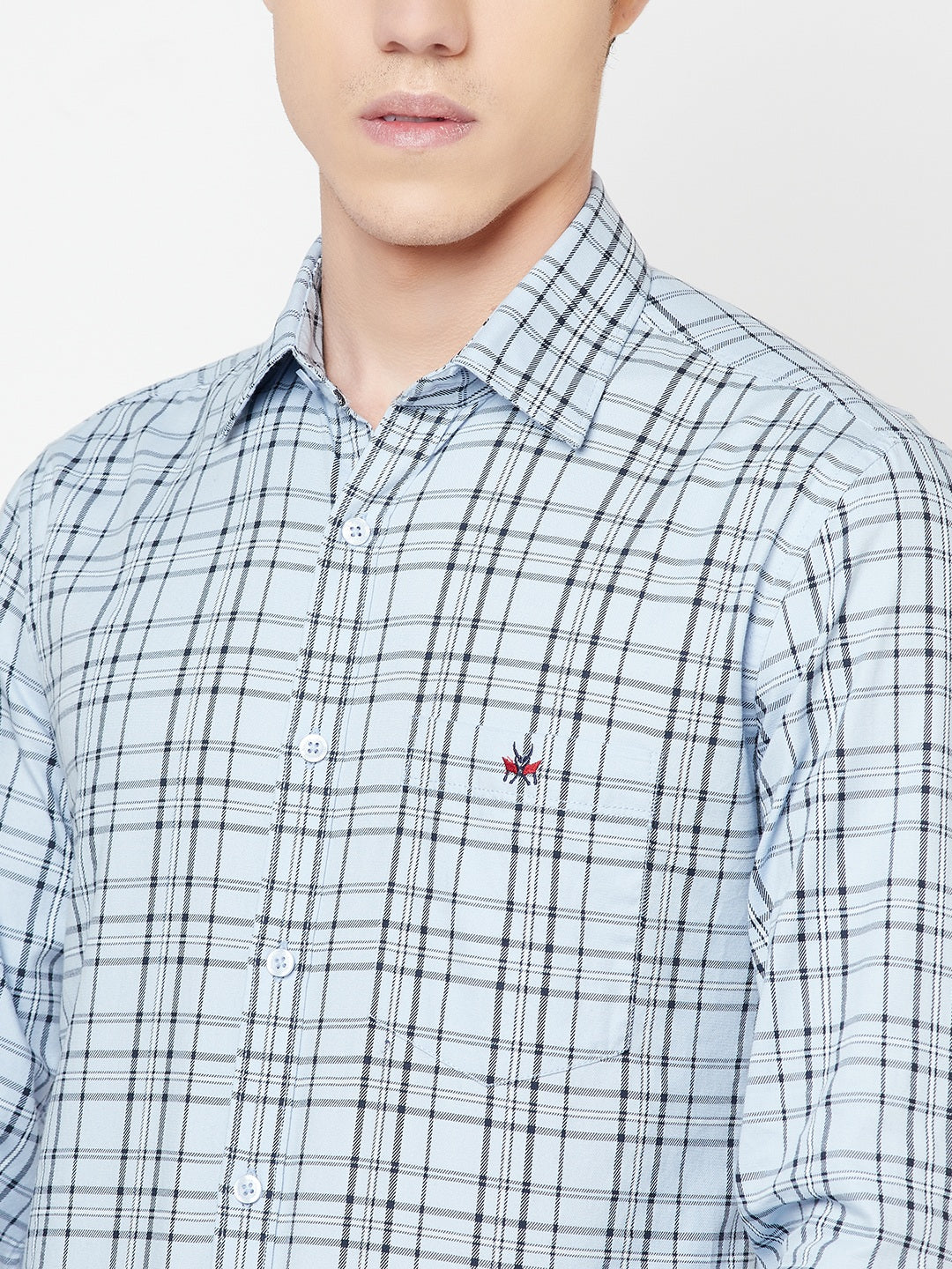 Blue Checked Shirt - Men Shirts