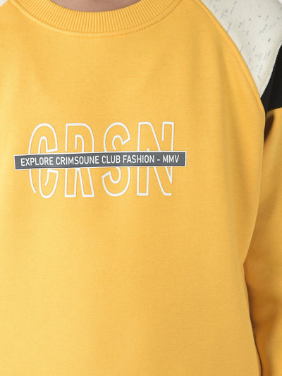  Yellow Brand-Typographic Sweatshirt 