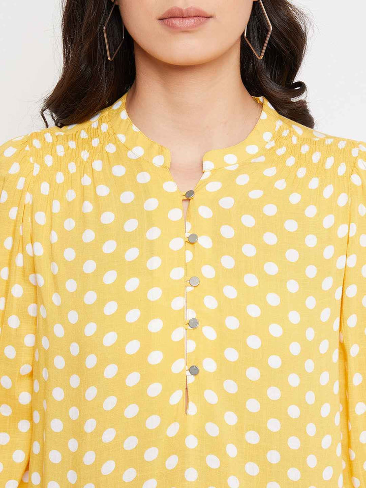 Yellow Polka Dots Tops