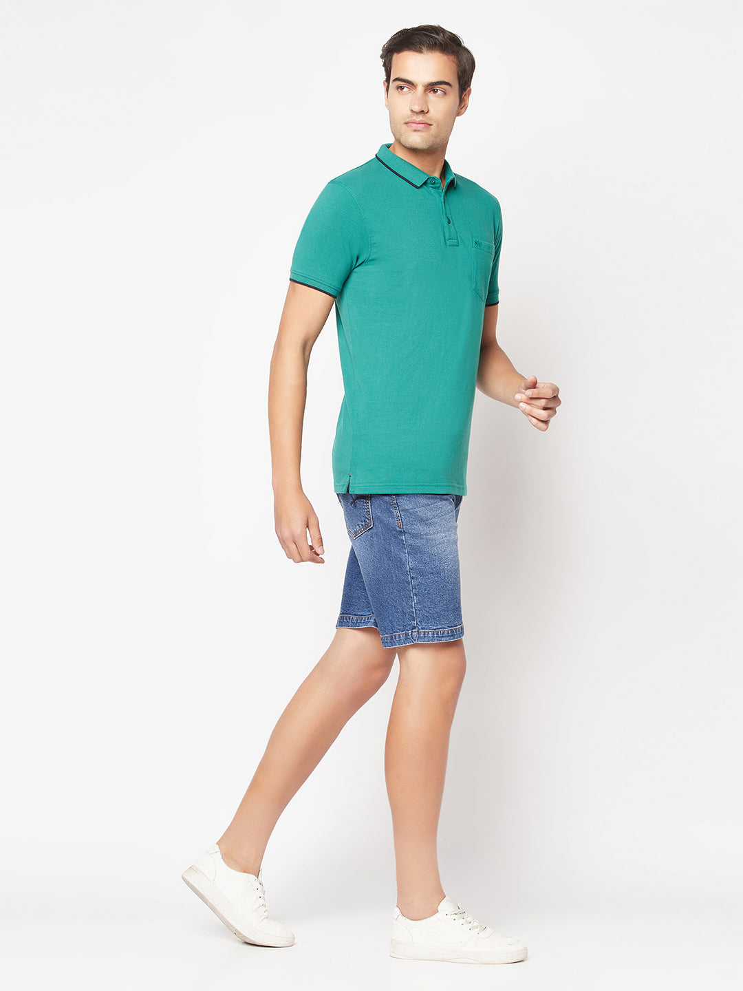  Emerald Green Minimal Polo T-Shirt