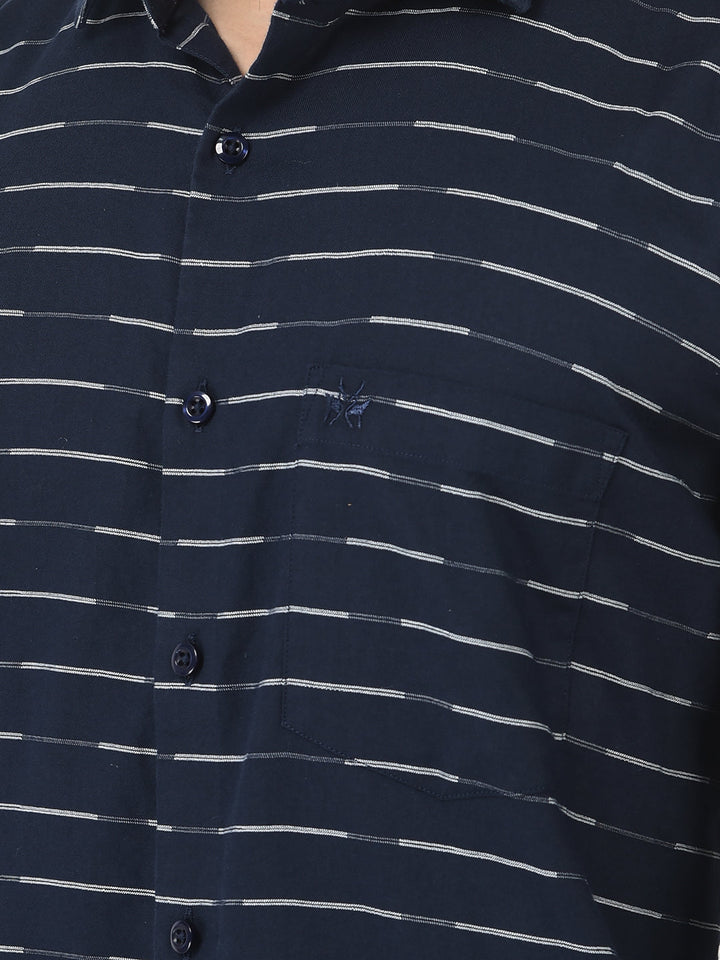  Navy Blue Shirt in Pure Cotton
