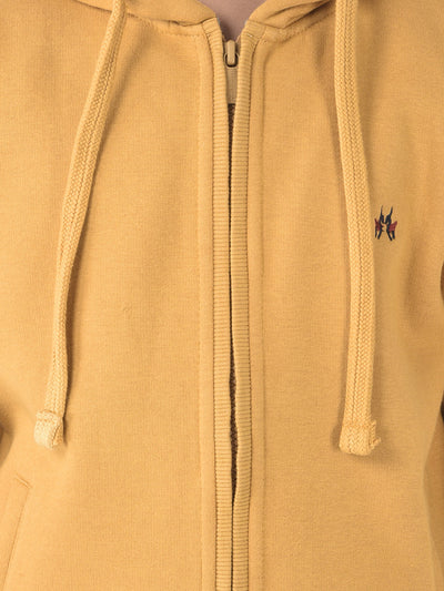  Mustard Yellow Zipper Sweatshirt 