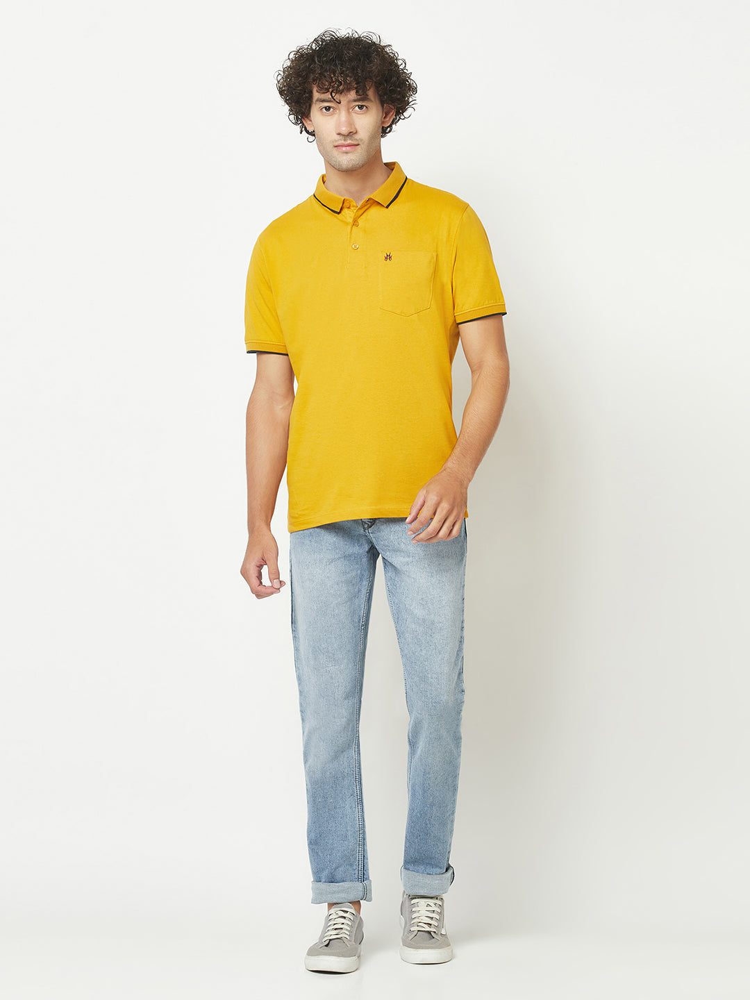  Plain Mustard Polo T-Shirt