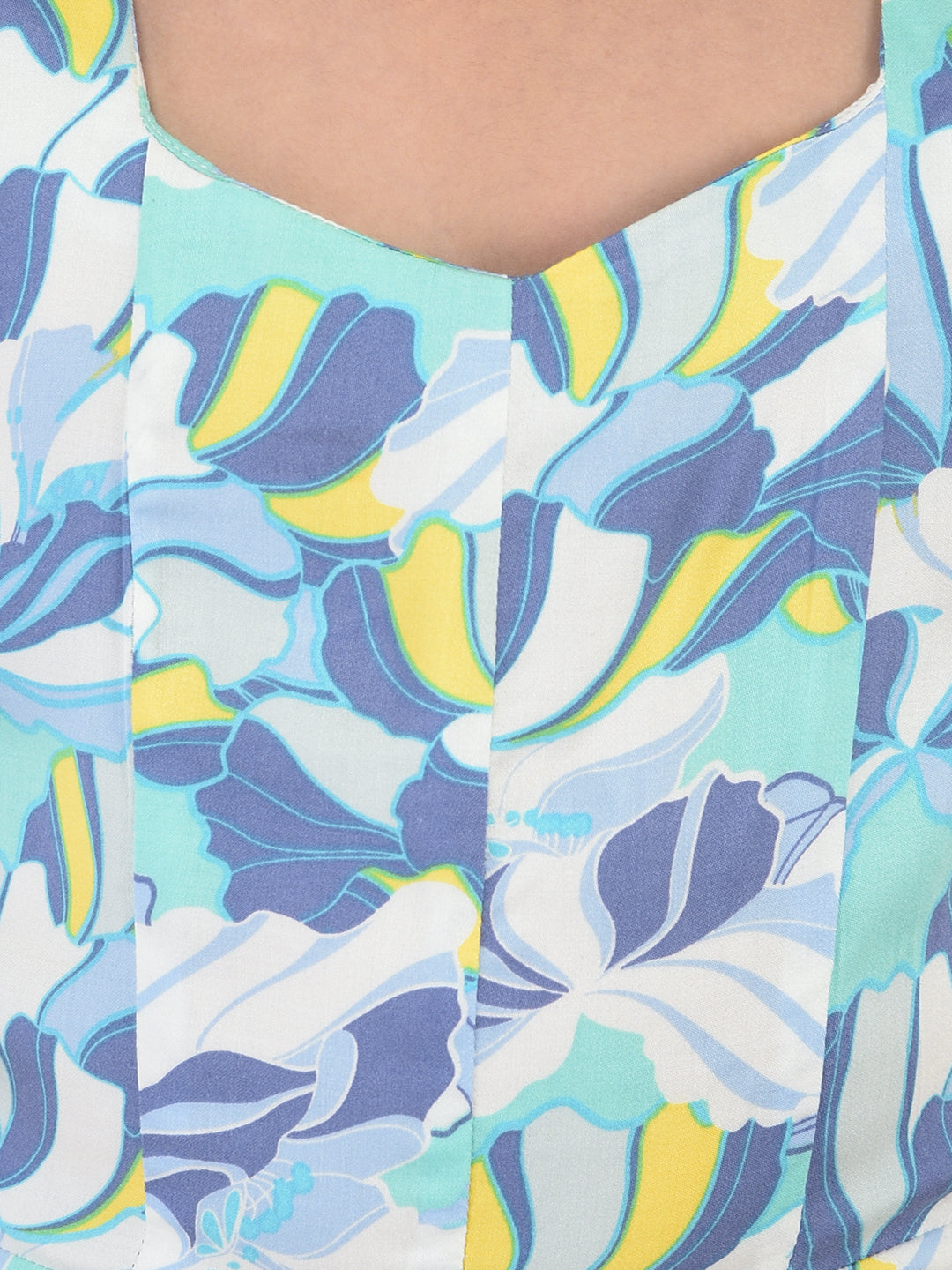 Blue Sweetheart Neck Dress - Girls Dress