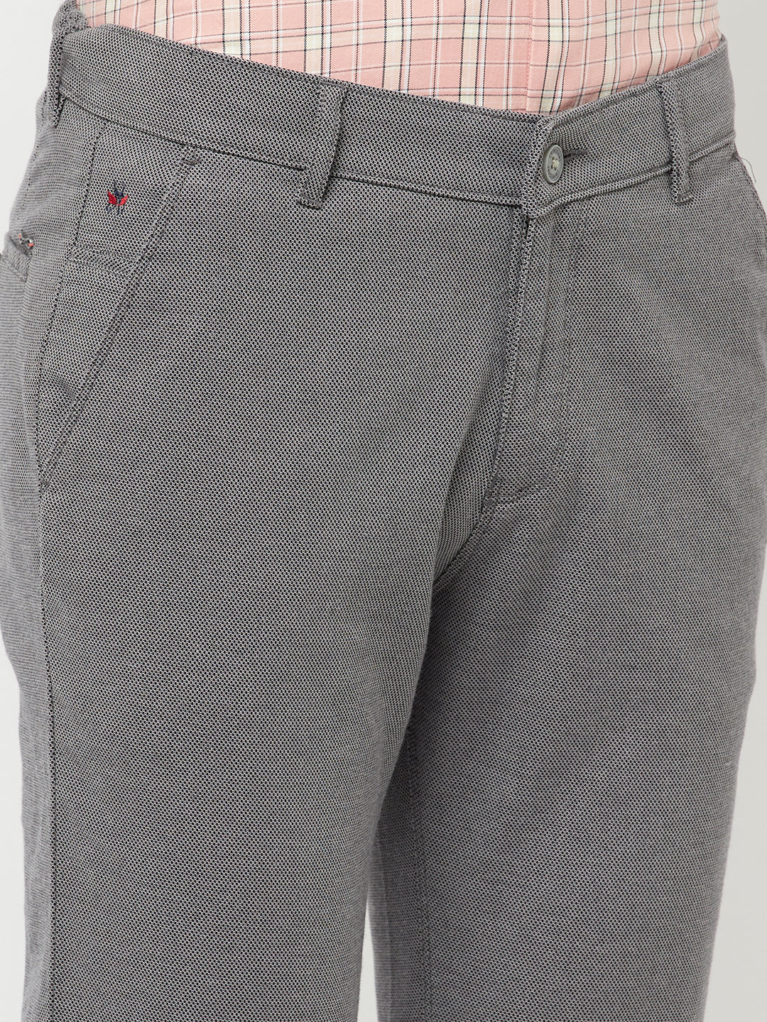 Grey Casual Trousers - Men Trousers