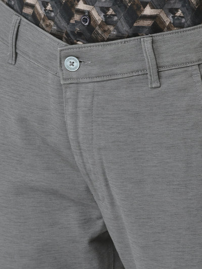 Melange Grey Trousers in Blended Cotton