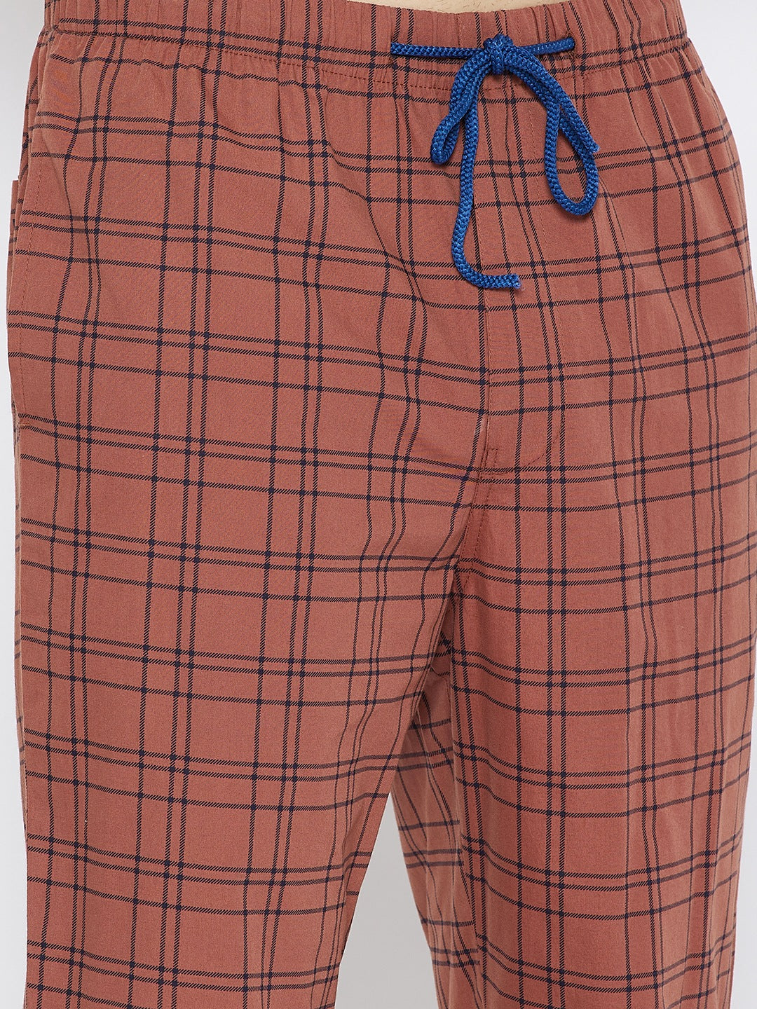 Red Checked Smart Fit Lounge Pants - Men Lounge Pants