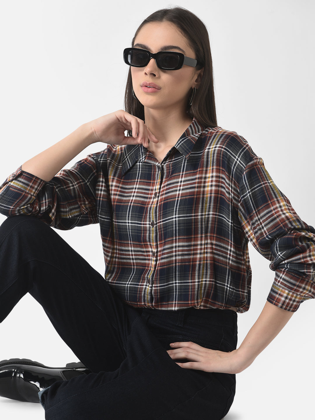  Checkered Crop Top