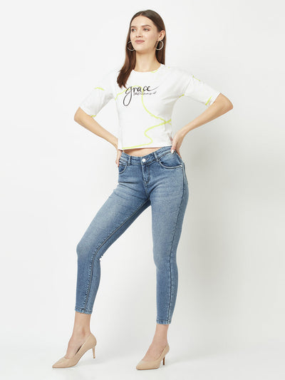  White Grace Cropped T-Shirt