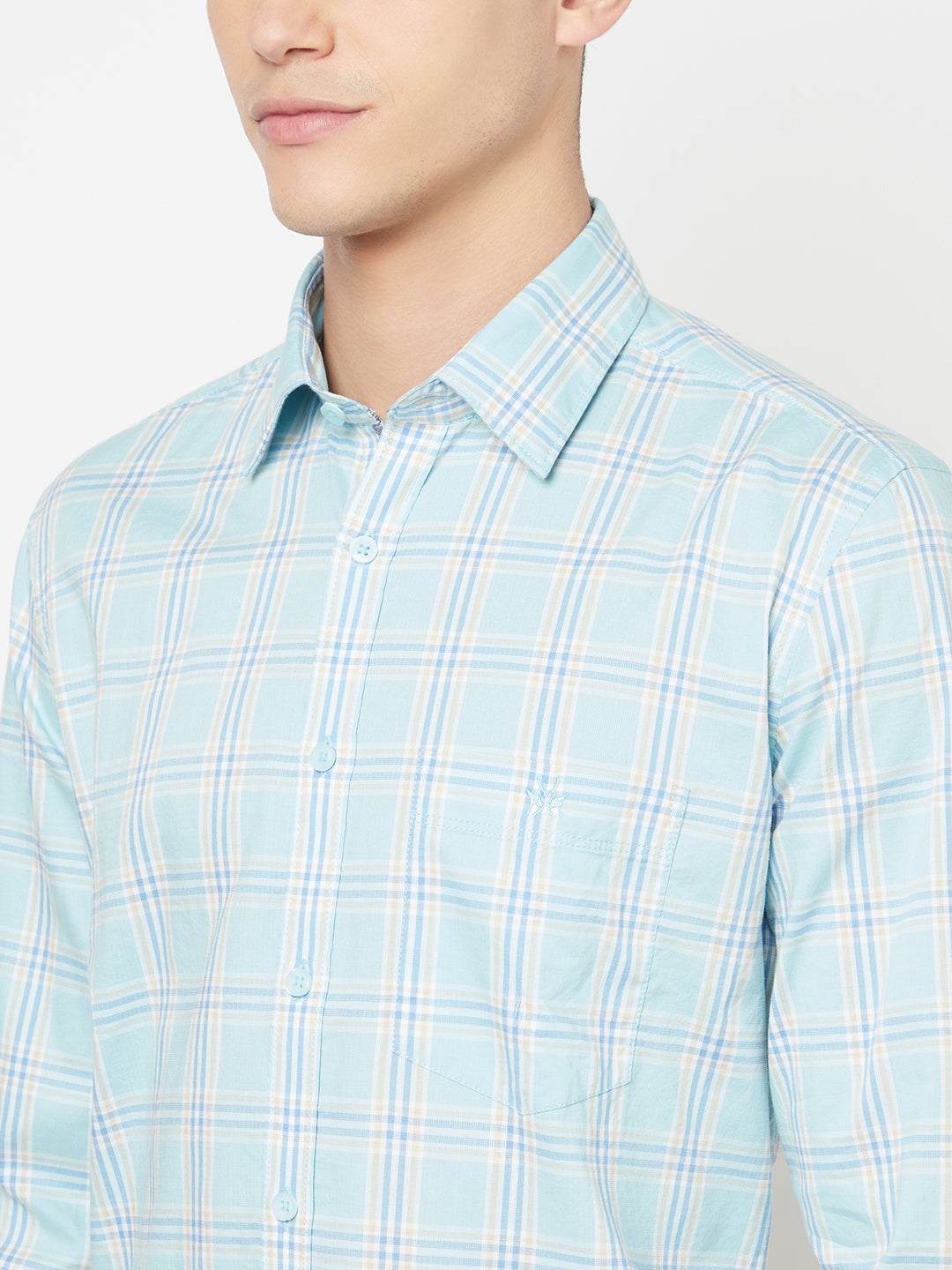 Blue Checked Shirt - Men Shirts