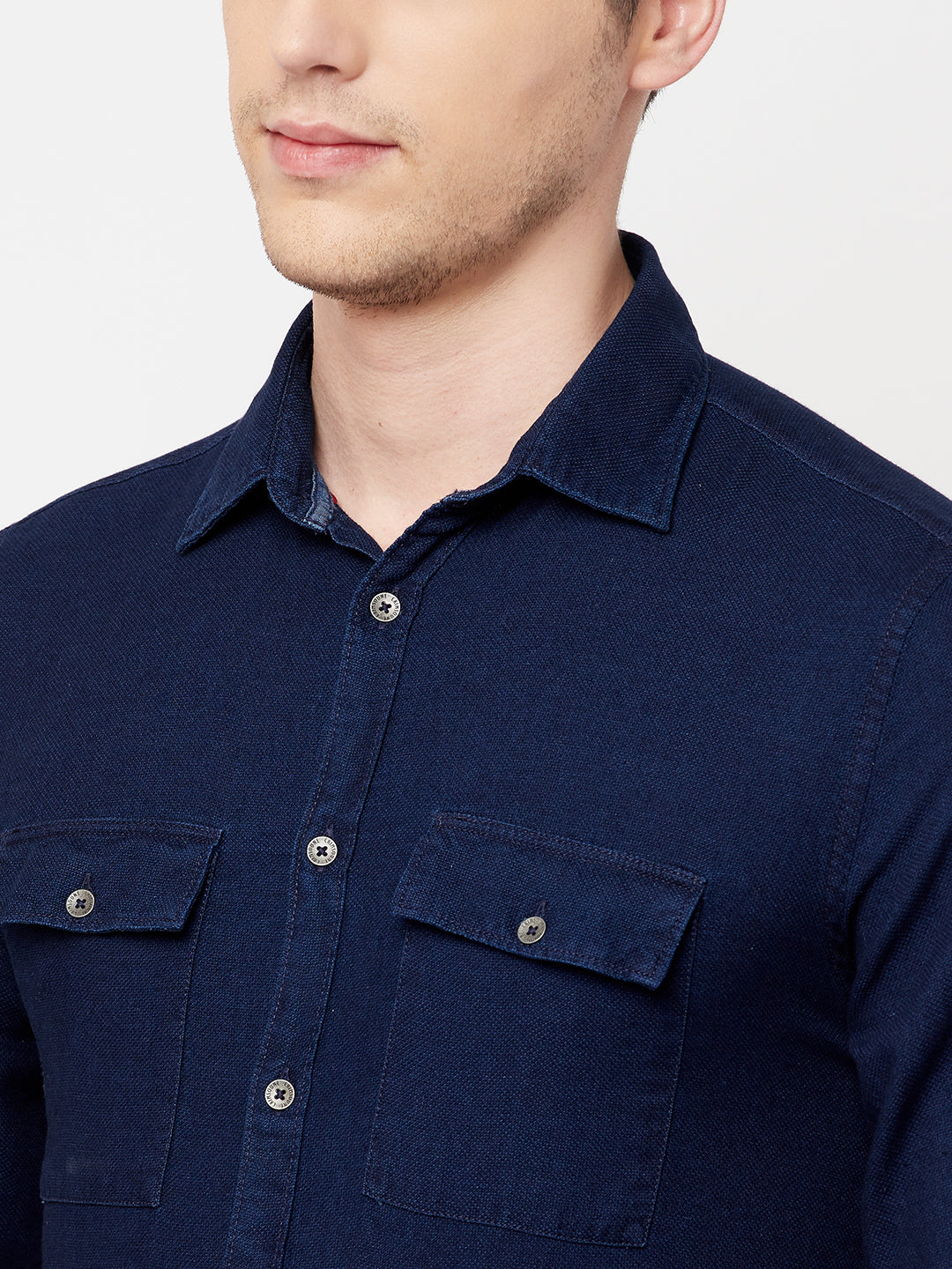 Navy Blue Casual Shirt - Men Shirts