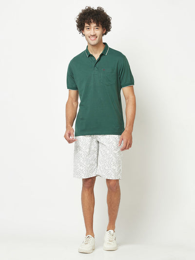  Plain Bottle Green Polo T-Shirt