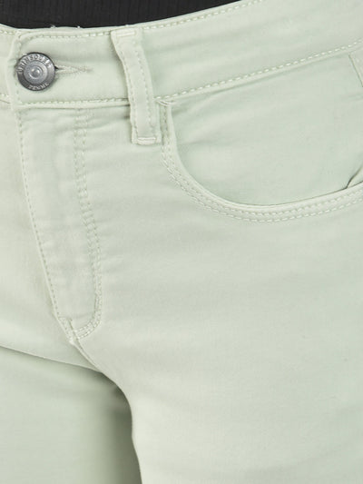  Light Green Boot-Cut Jeans