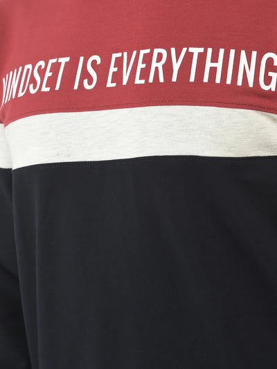  Red Colour-Blocked Mindset Sweatshirt