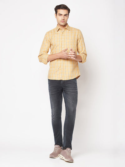  Beige Checked Shirt