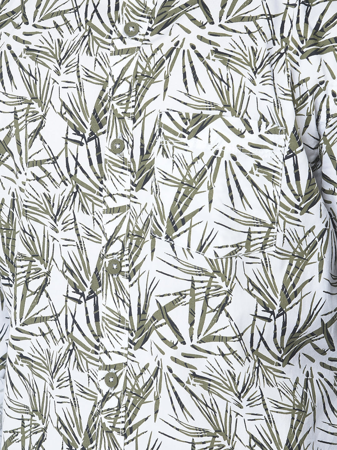  White Grass Printed Shirt