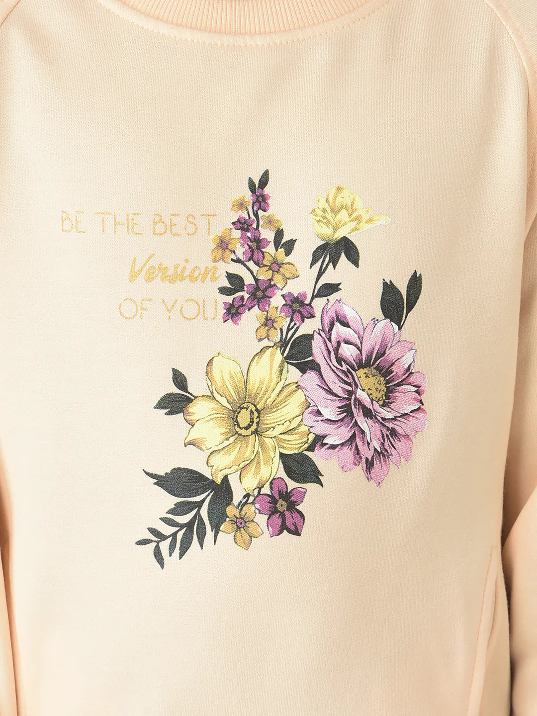  Peach Floral Sweatshirt