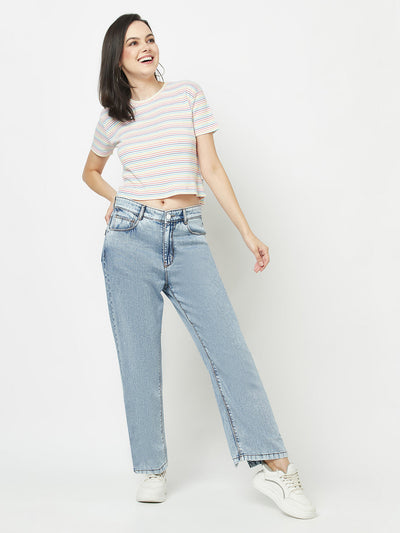  Blue Straight-Fit Denims