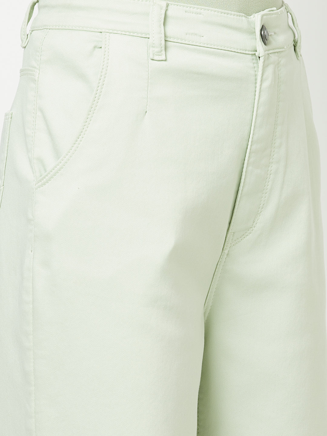  Mint Green Wide Leg Jeans 