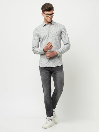 Grey Light Faded Jeans-Men Jeans-Crimsoune Club