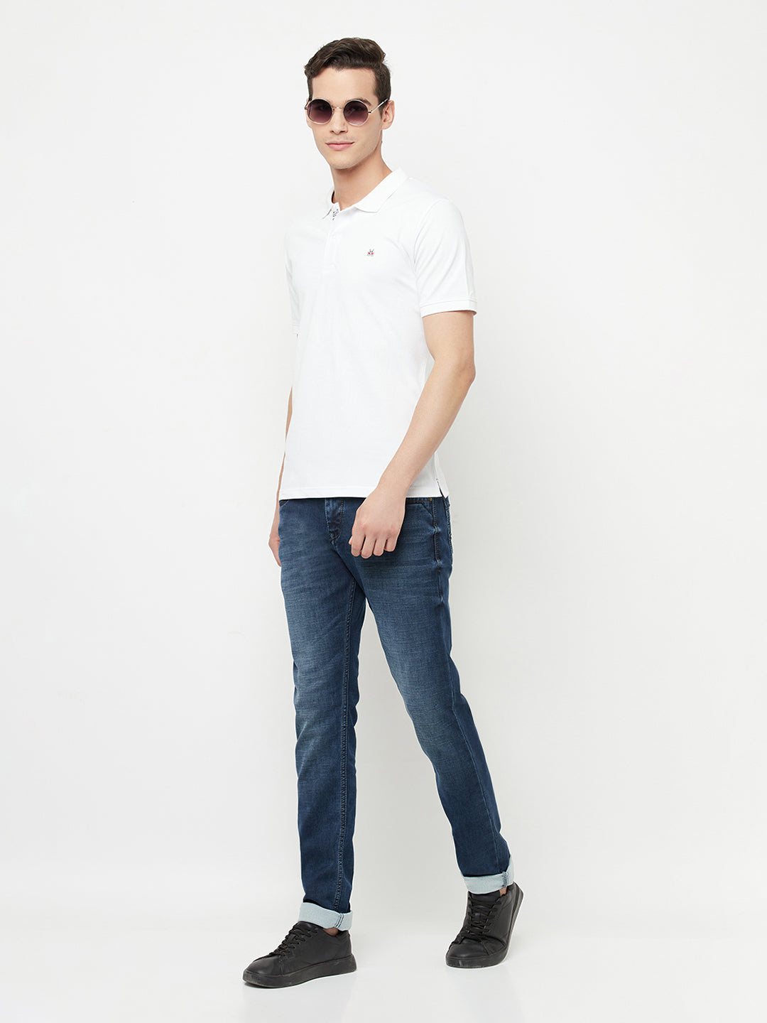 White Polo T-Shirt - Men T-Shirts