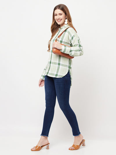 Green Checked Shirt - Women Shirts