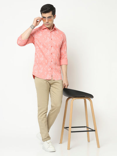  Pink Shirt in Floral Print