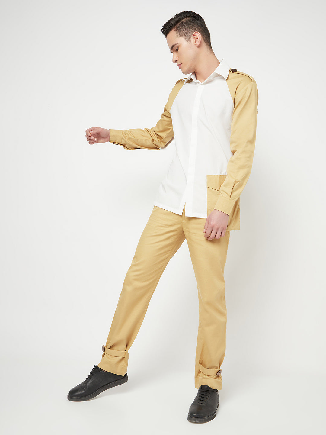 Nikhil Thampi Khaki Trousers - Men Trousers