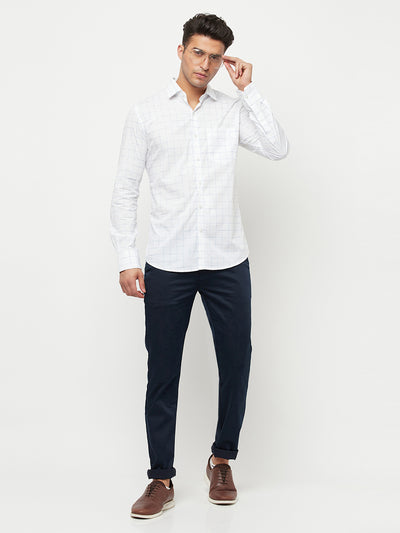 Navy Blue Trousers - Men Trousers