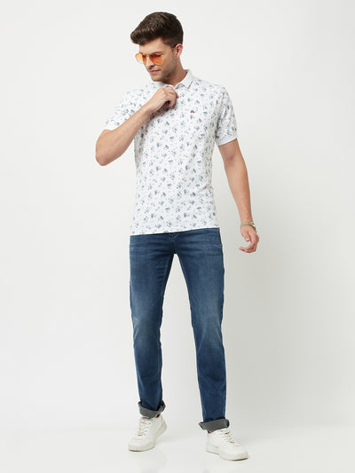 Blue Light Faded Jeans-Men Jeans-Crimsoune Club