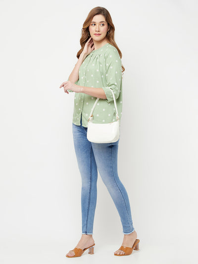 Green Polka Dot Top - Women Tops