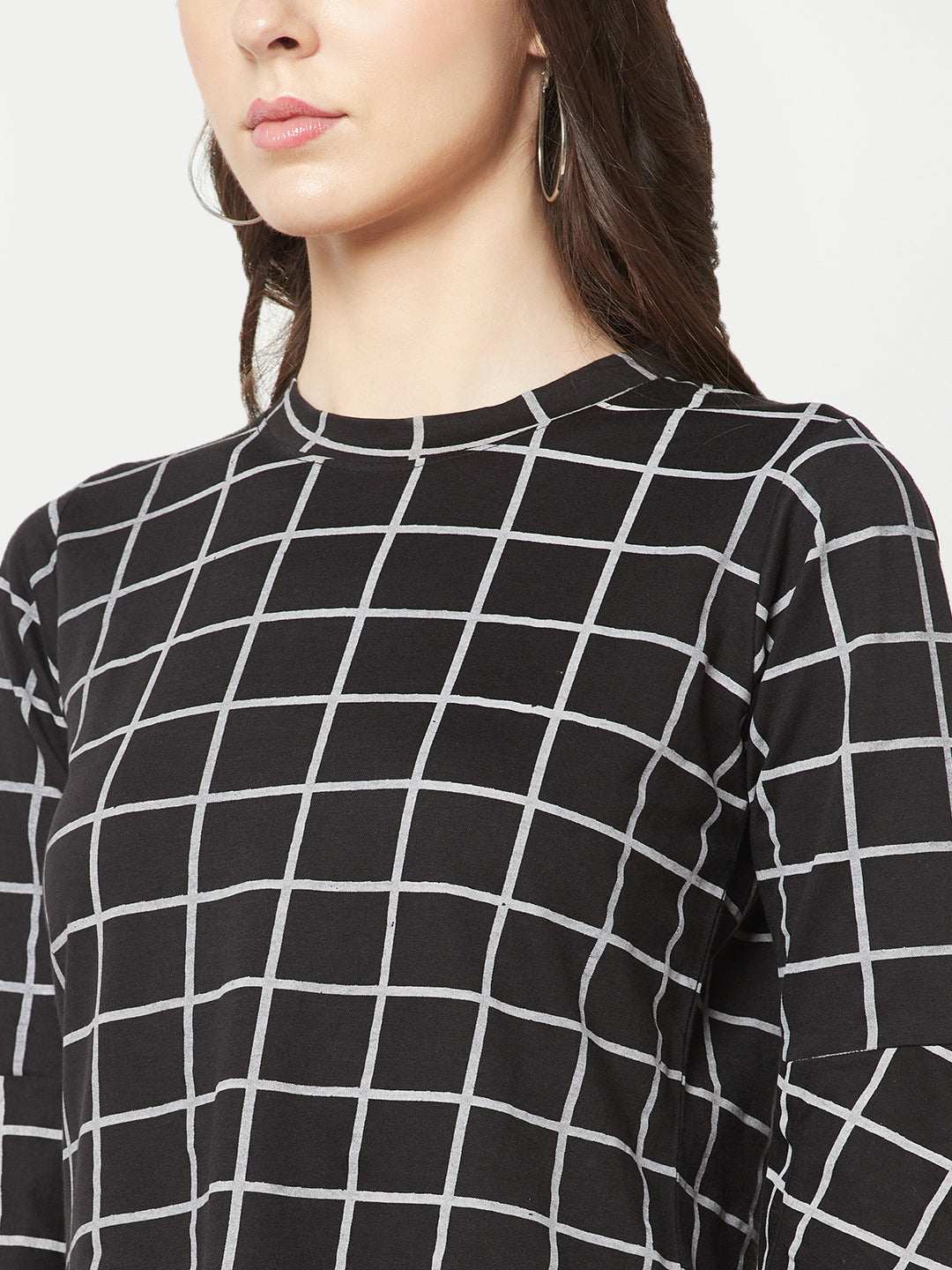  Black Peplum Top