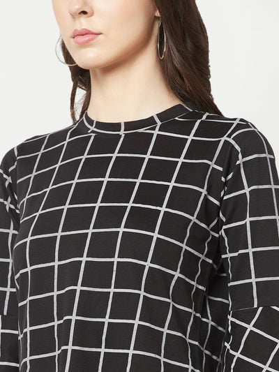  Black Peplum Top