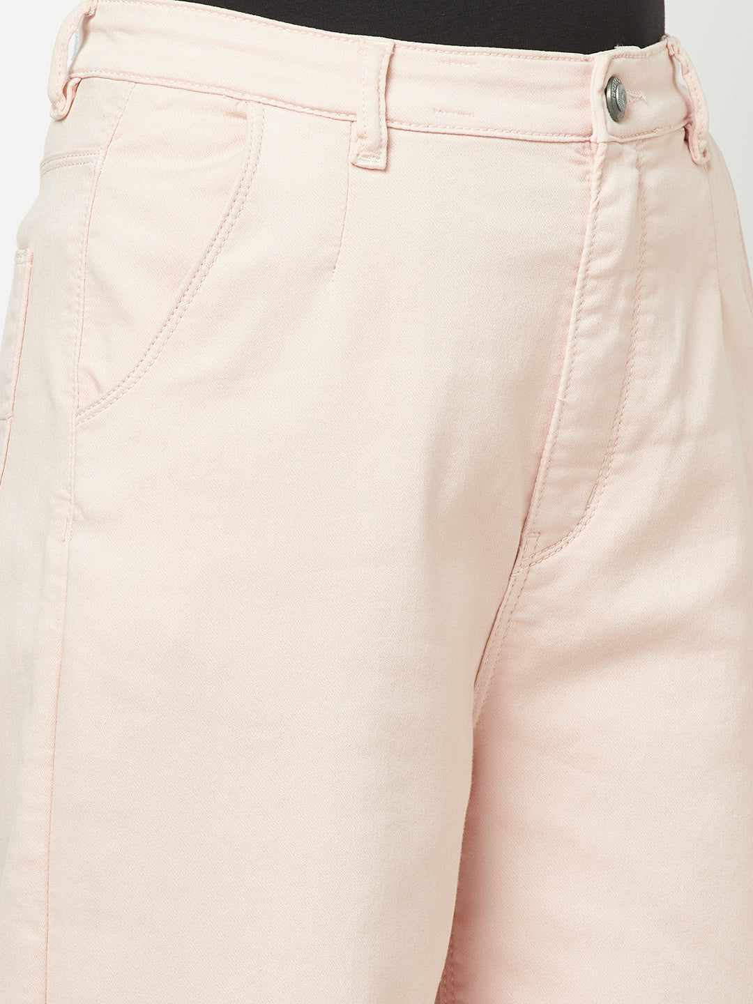  Light Pink Wide Leg Jeans 