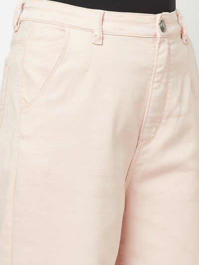  Light Pink Wide Leg Jeans 