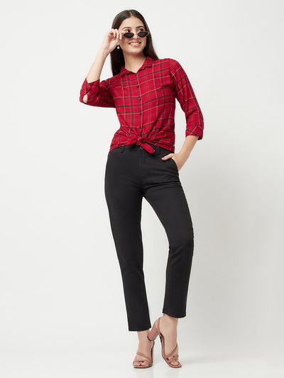 Black Trousers-Women Trousers-Crimsoune Club