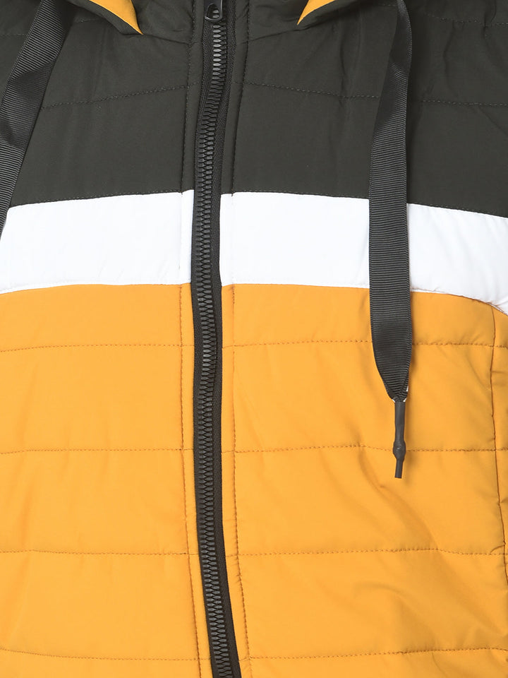  Mustard Colour-Blocked Gilet Jacket 