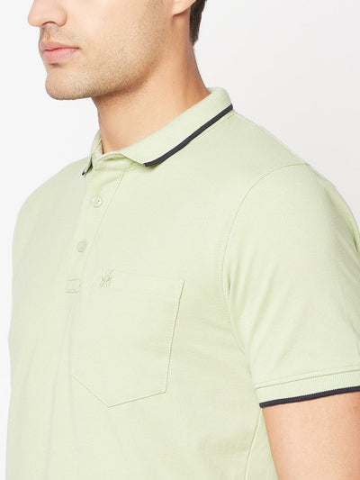  Mint Green Minimal Polo T-Shirt