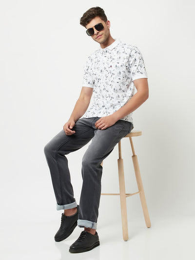 Grey Light Faded Jeans-Men Jeans-Crimsoune Club