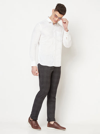 White Linen Shirt - Men Shirts