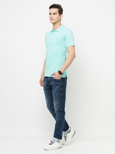 Mint Green Polo T-Shirt - Men T-Shirts