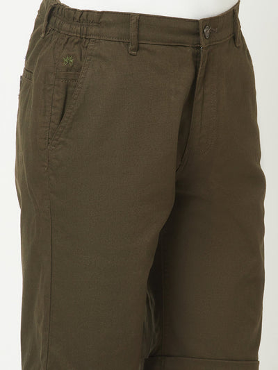 Olive Green Chino Shorts