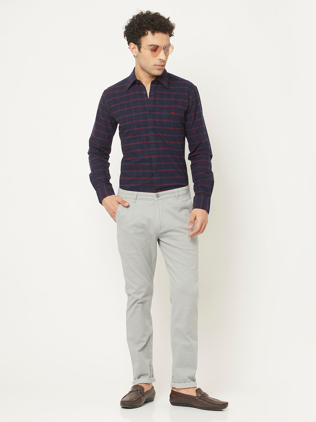   Navy Blue Shirt in Pure Cotton