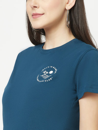  Teal Logo-Block T-Shirt