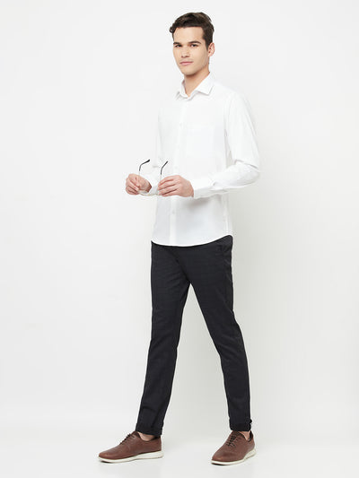 White Solid Shirt - Men Shirts