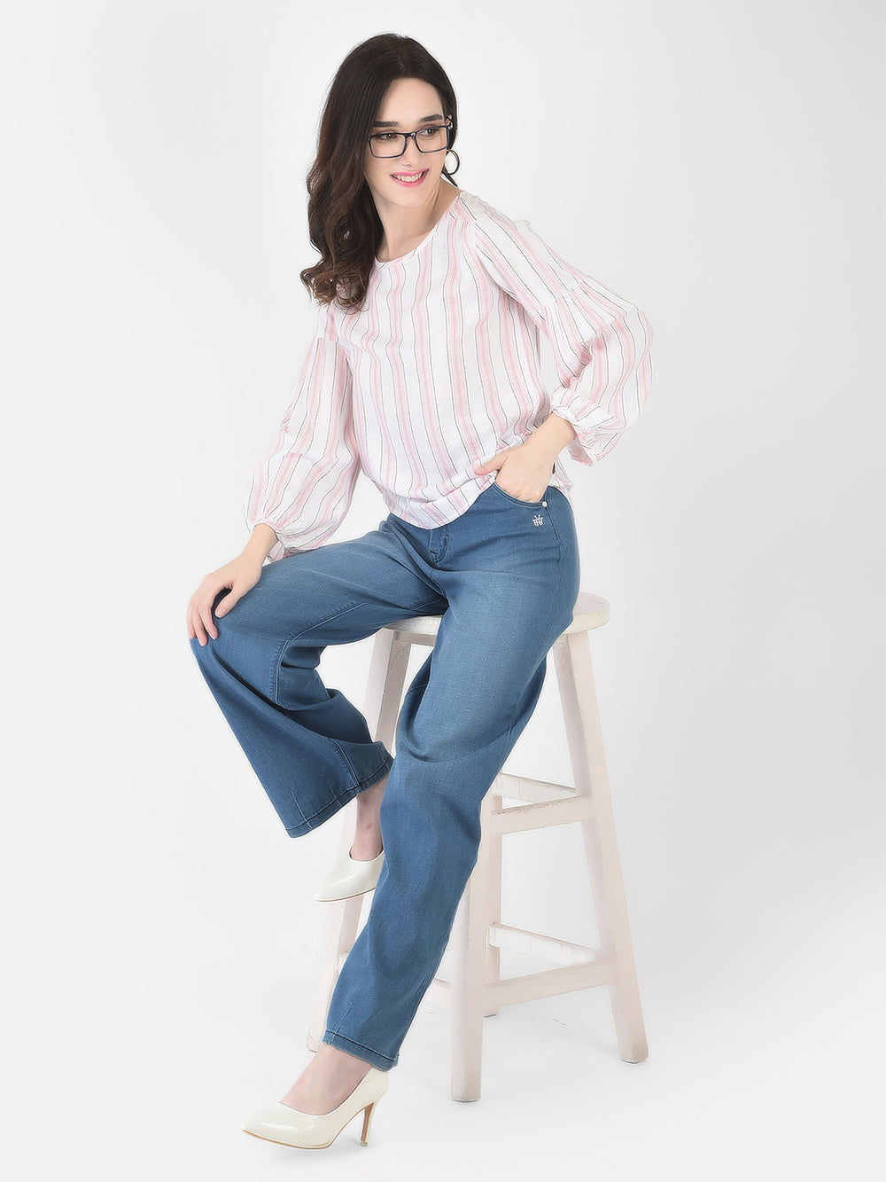 Pink Striped Top - Women Tops