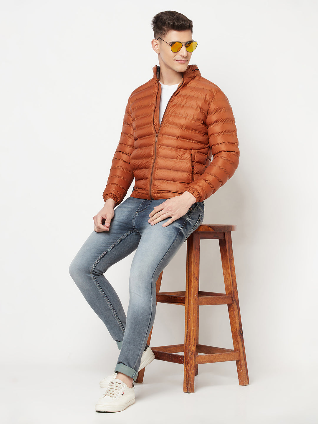 Brown Puffer Jacket - Men Jacket