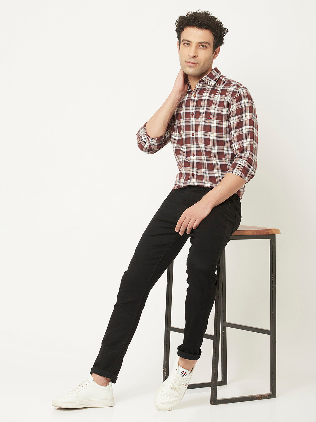   Brown Shirt in Tartan Checks