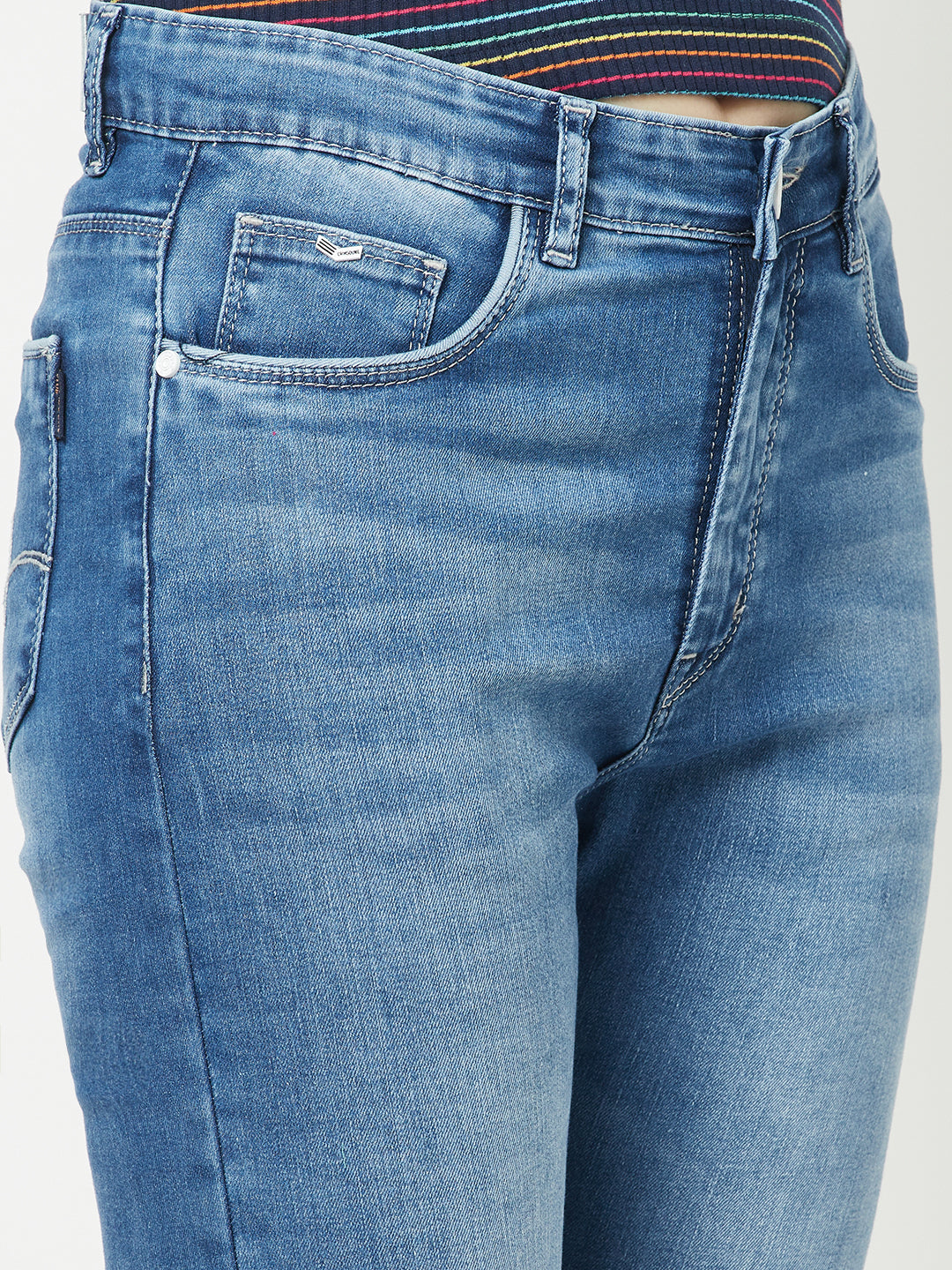  Light Stone-Wash Blue Denims 